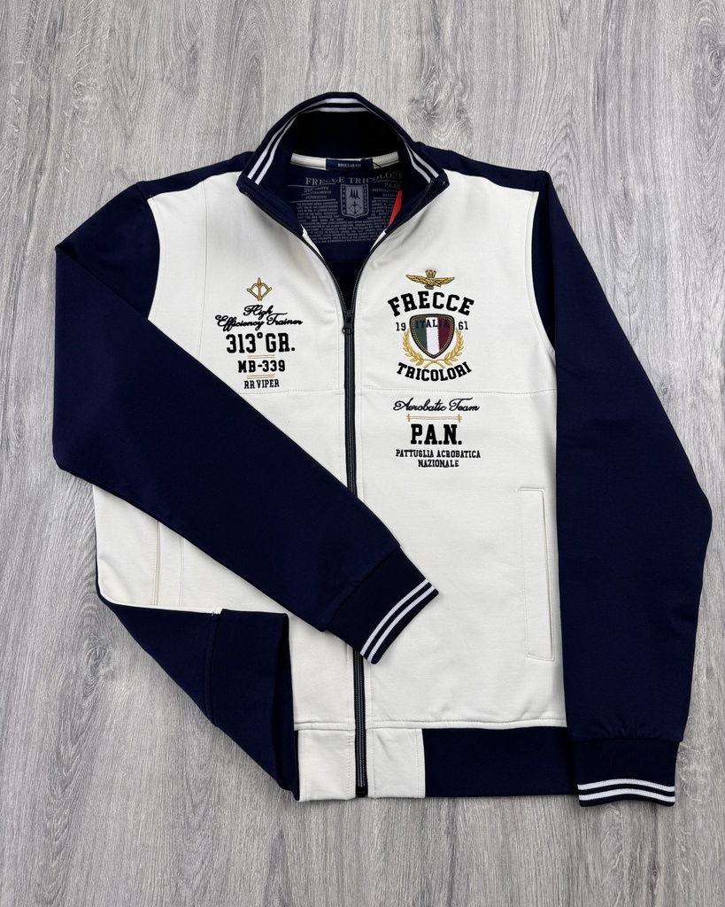 Aeronautica Zip Cardigan Sweater 242FE1947F418