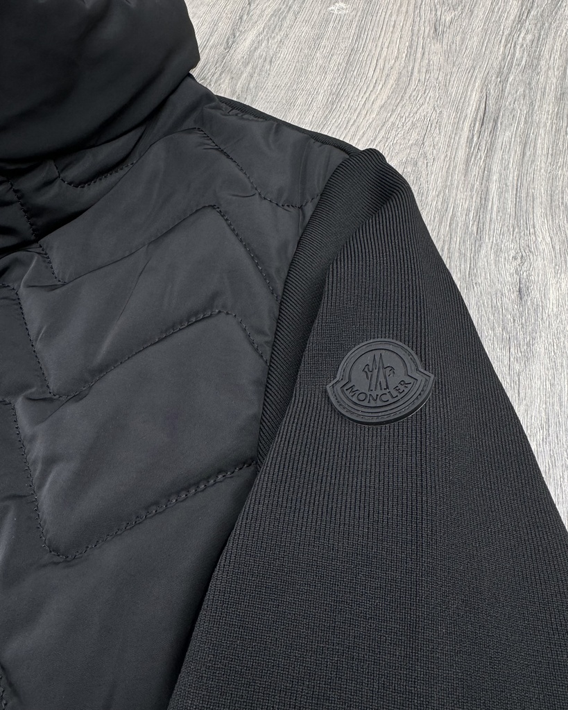 Moncler Padded Wool Blend Zip-up Cardigan