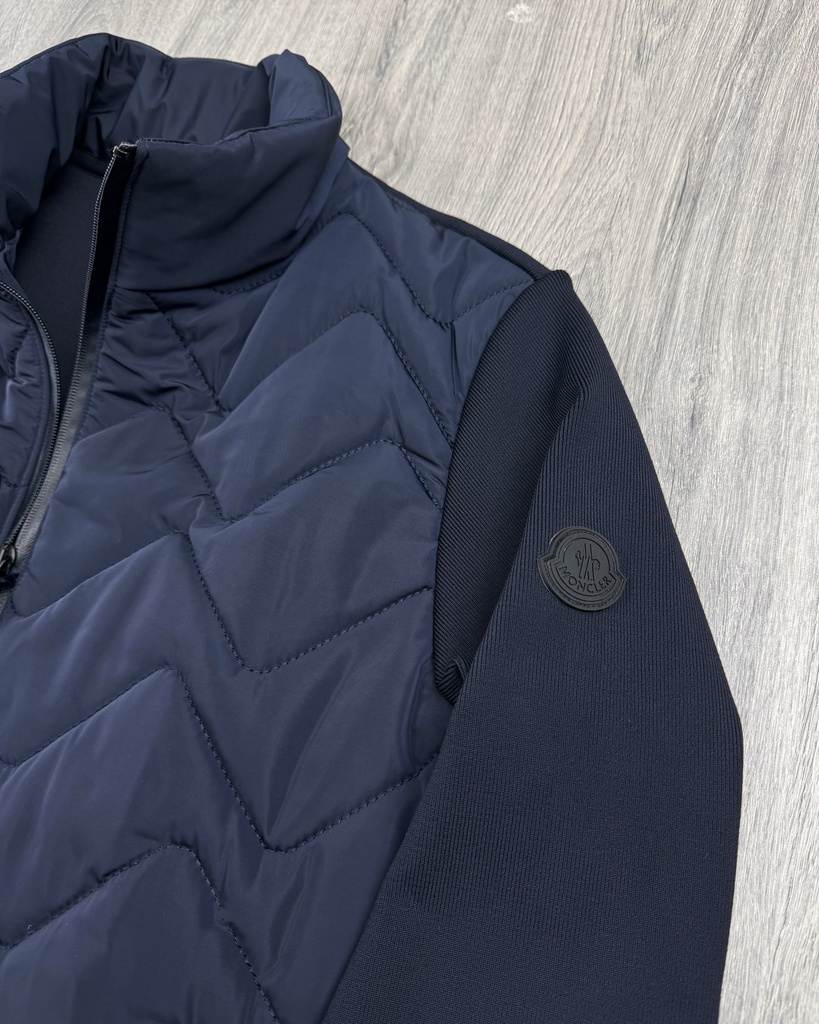 Moncler Padded Wool Blend Zip-up Cardigan