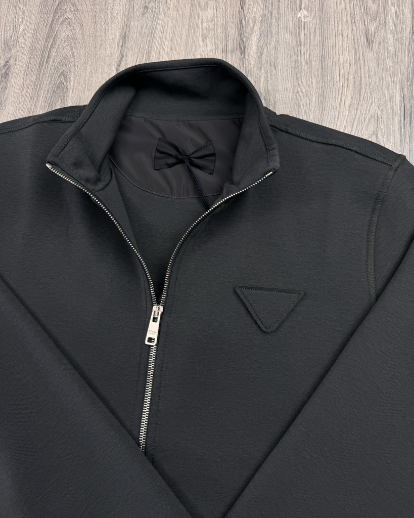 Prada Long Sleeve Zip-Up Cardigan