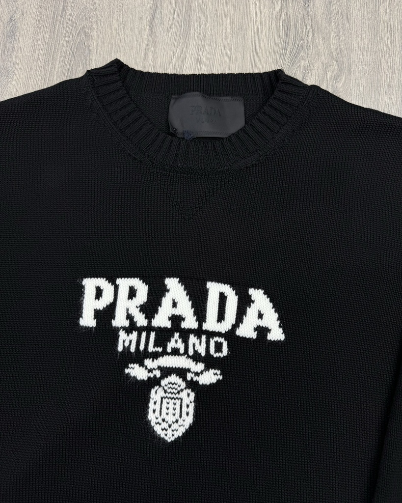 Prada Knitted Sweater With Logo