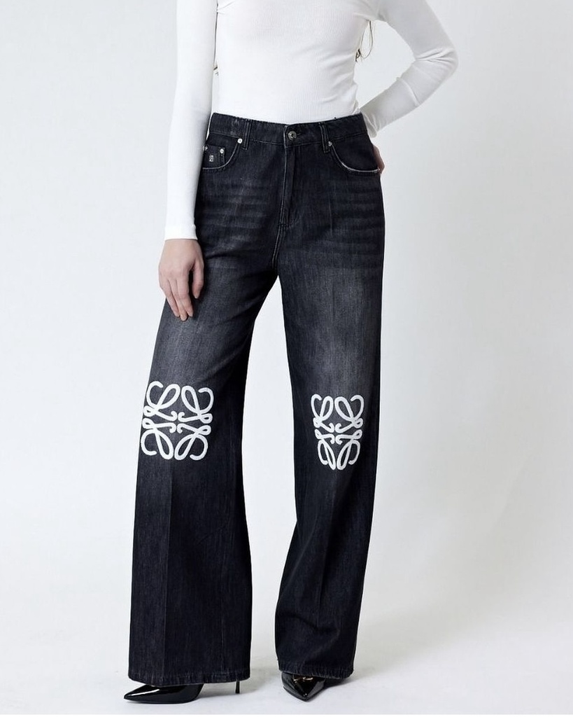 Loewe denim Jeans Embroidered Logo1668