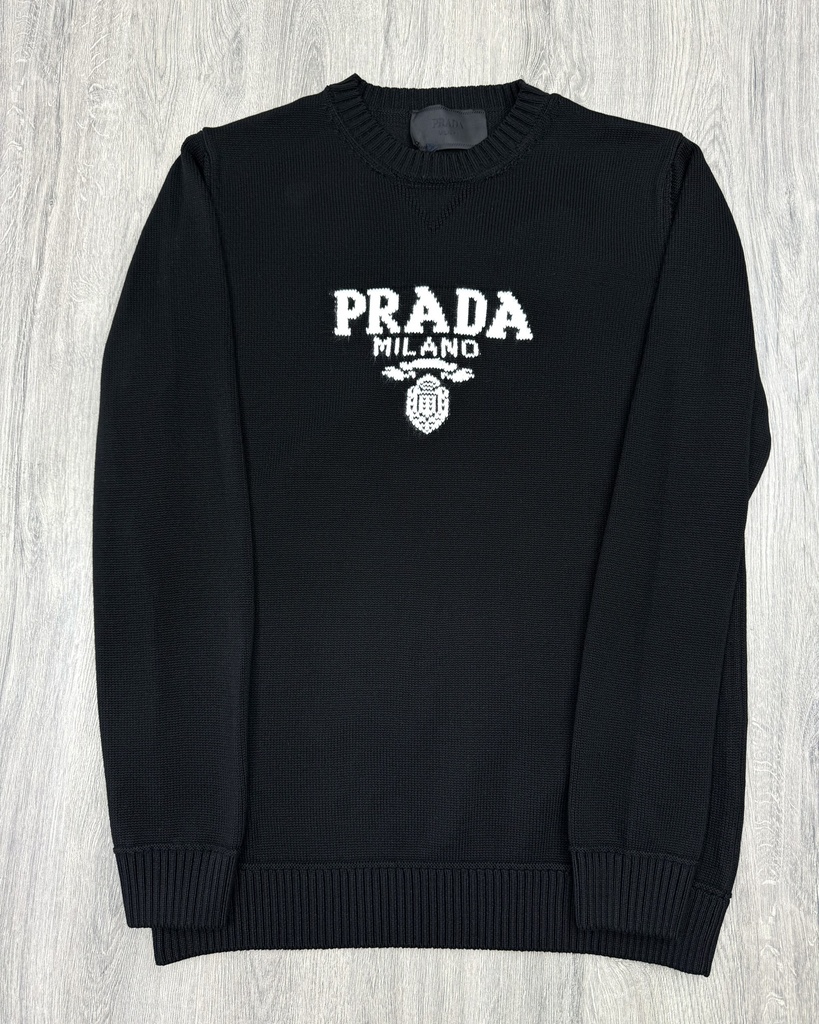 Prada Knitted Sweater With Logo