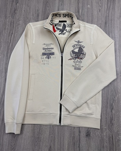 Aeronautica Zip Cardigan Sweater 242FE1951F511